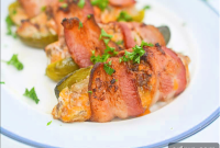 Keto Bacon-Wrapped Cheeseburger Pickle Poppers Recipe
