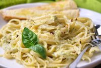 Zucchini Pasta Sauce Recipe with Garlic and Basil