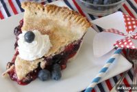Homestyle Cherry Blueberry Pie with Flaky Crust