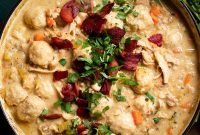 Creamy Chicken and Wild Rice Soup with Parmesan Dumplings