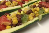Zucchini Boats with Black Bean and Corn Salad