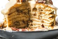 Banana Cinnamon Pancakes with Maple Brown-Butter Glaze
