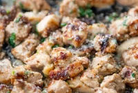 Garlic Parmesan Skillet Chicken Bites