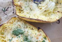 Roasted Garlic Spaghetti Squash with Melted Cheese