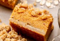 Pumpkin Pie Bars with Buttery Shortbread Crust