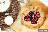 Berry Rhubarb Crostata Recipe with Vanilla Bean Whipped Cream