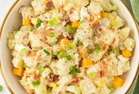 Creamy Loaded Potato Salad with Bacon and Cheddar
