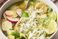 Pozole Verde with Tender Pork and Roasted Salsa