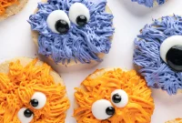 Low-Carb Halloween Monster Cookies with Googly Eyes