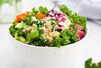 Massaged Kale Salad with Creamy Tahini Dressing