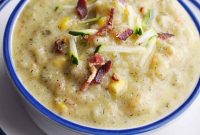 Creamy Zucchini and Potato Soup with Crispy Bacon