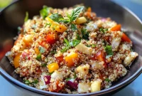 Mediterranean Quinoa Salad with Feta and Cherry Tomatoes