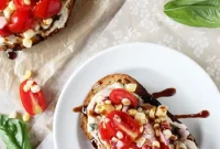 Open-Faced Corn and Tomato Sandwich Recipe