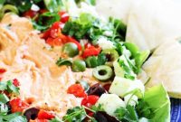 Mediterranean Mezze Platter with Hummus and Feta