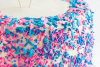 Pinata-Style Gender Reveal Cake Tutorial