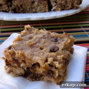 Banana Coconut Chocolate Chip Bars Recipe 4 Skinny Banana Coconut Chocolate Chip Bars