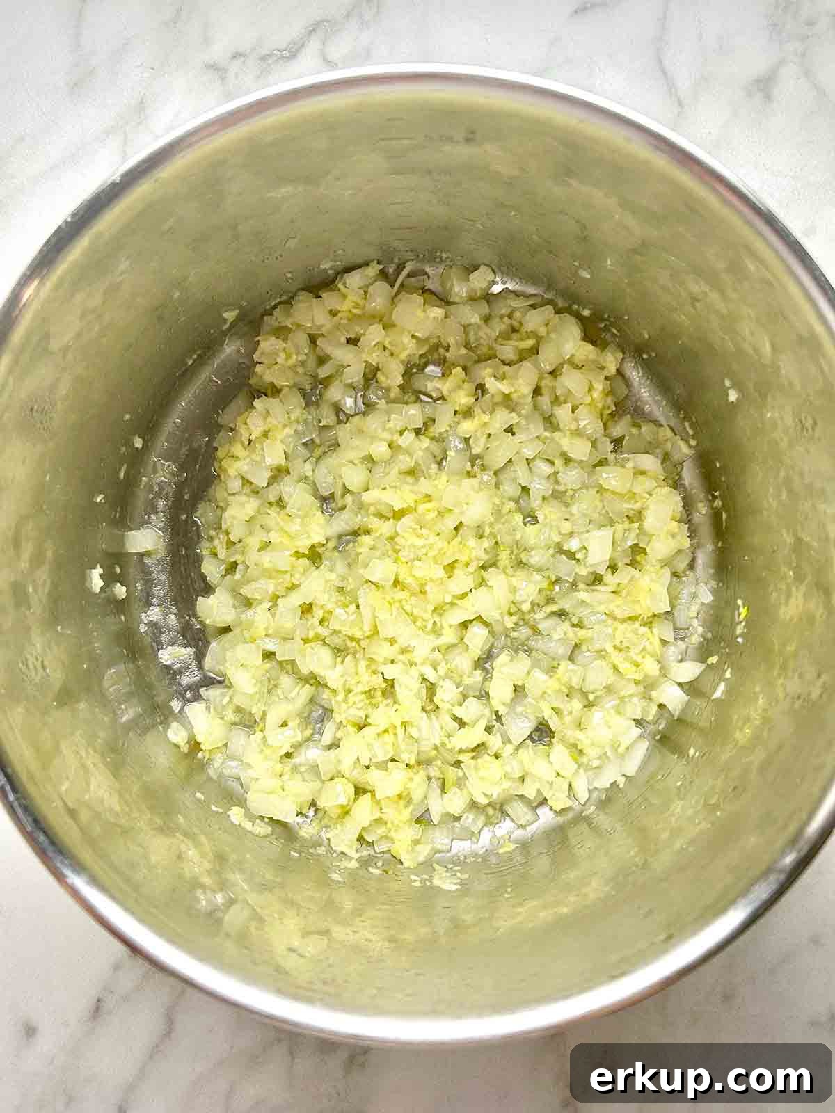Vegan Mung Bean and Coconut Curry Recipe 4 sautéing aromatics in pot