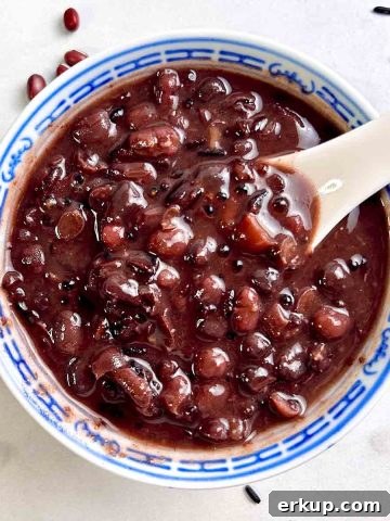 Vegan Mung Bean and Coconut Curry Recipe 8 red bean soup in bowl