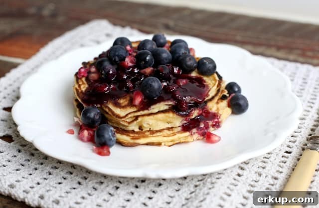 Pomegranate and Blueberry Pancakes 