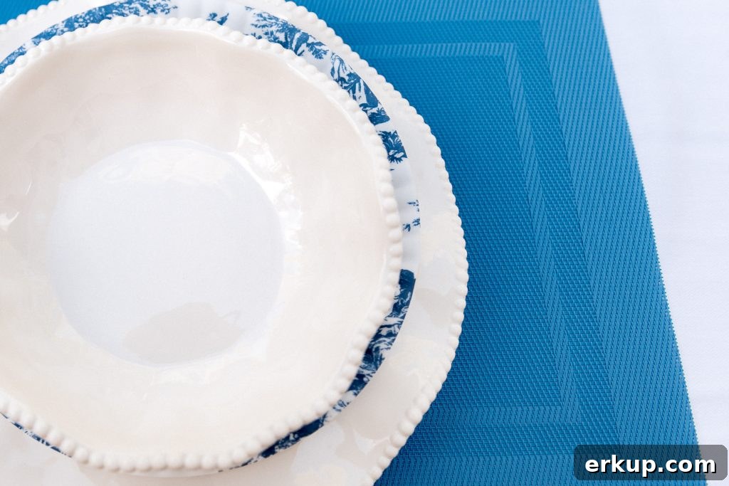 a melamine bowl from Home Depot