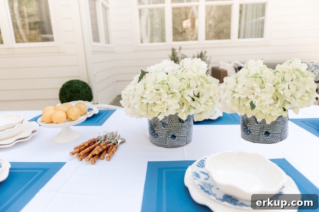 hydrangea flowers on a table