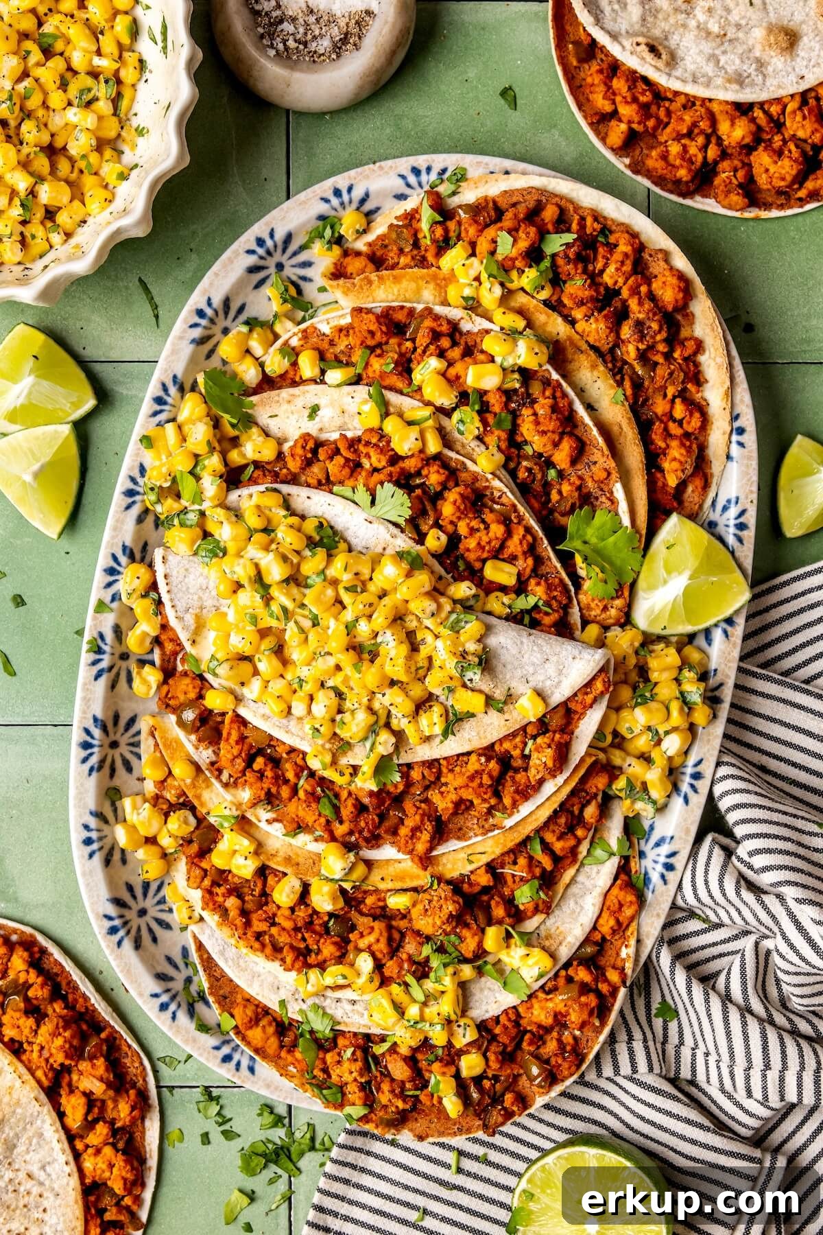 Street Corn Chicken Tacos - Olivia Adriance