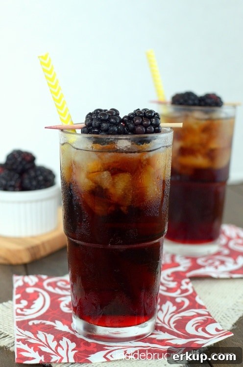 Blackberry Diet Dr. Pepper - blackberry syrup added to Diet Dr. Pepper is so delicious