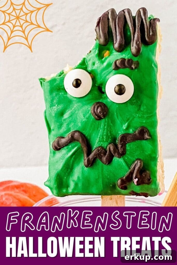 Spooky Frankenstein Rice Krispies Treats for Halloween 7 frankeinstein halloween treats