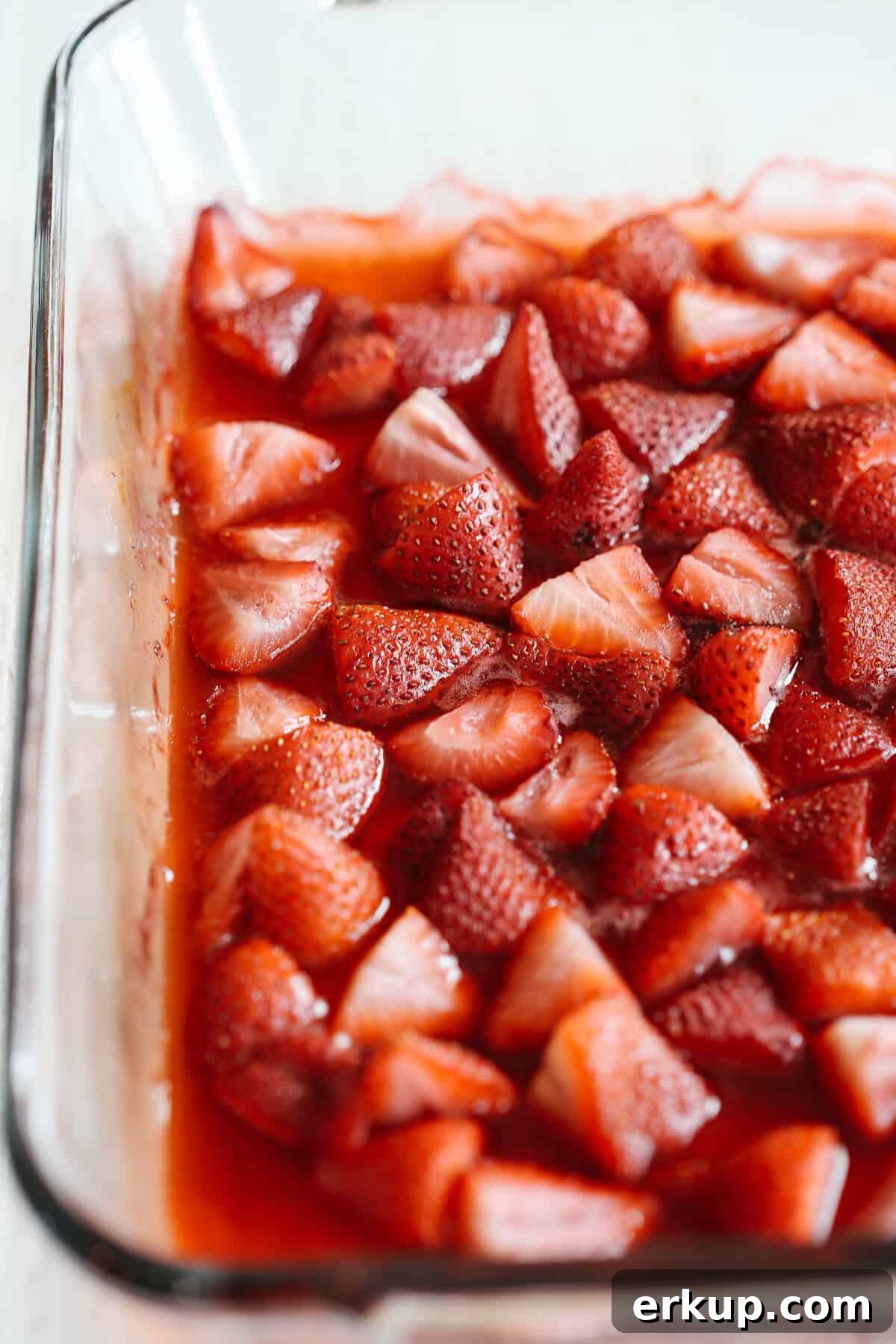 Roasted strawberries for ice cream