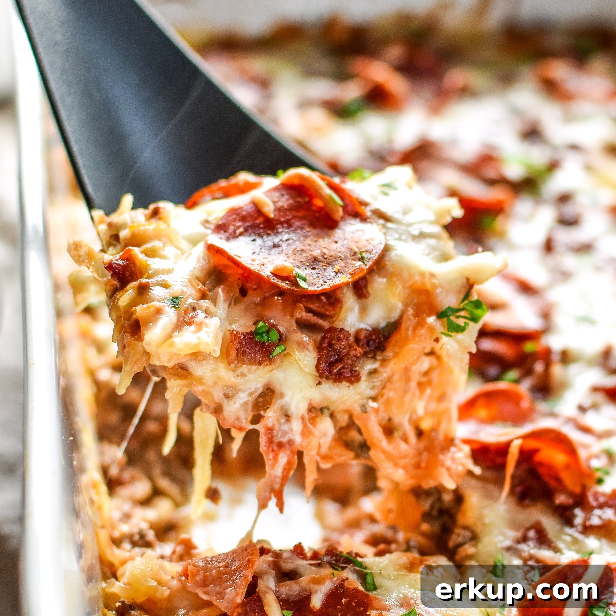Image for Meat Lover's Spaghetti Squash Pizza Casserole
