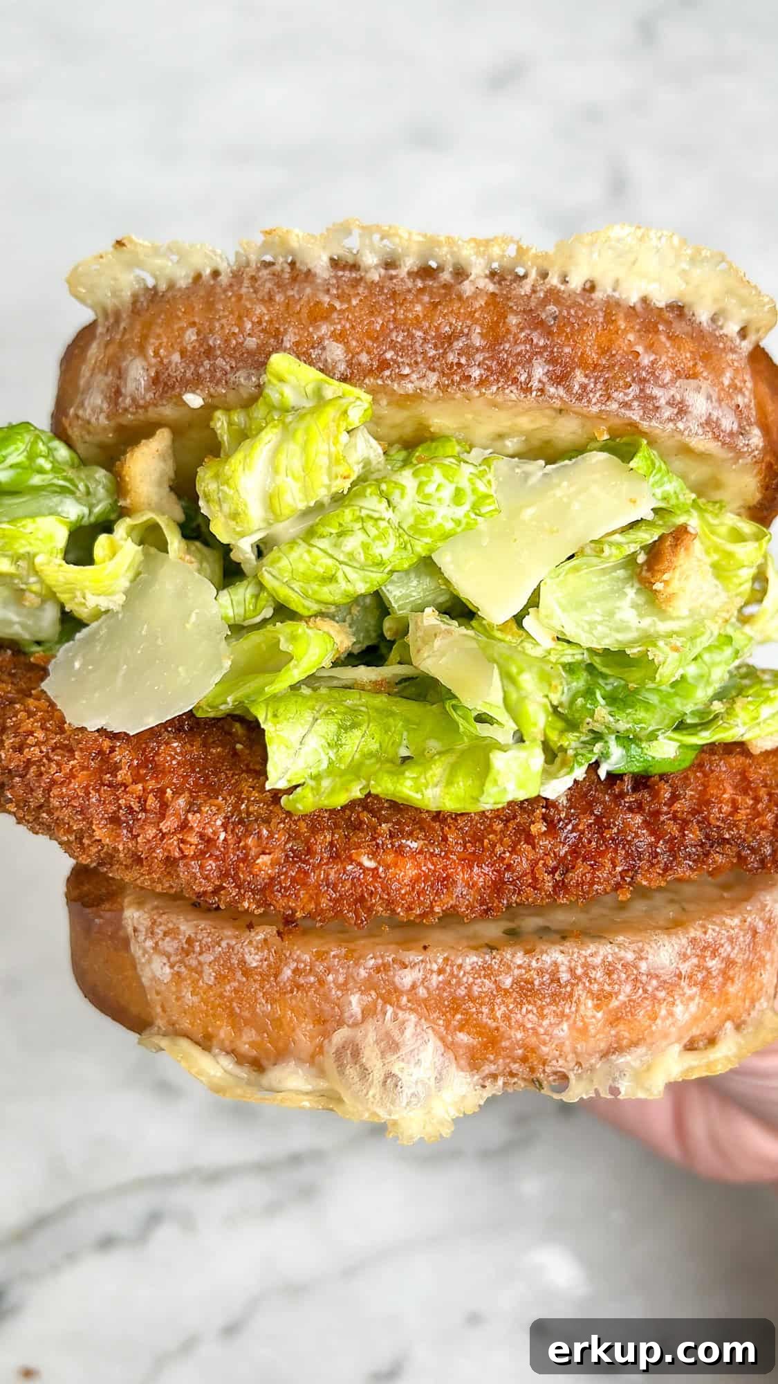 chicken caesar salad sandwich