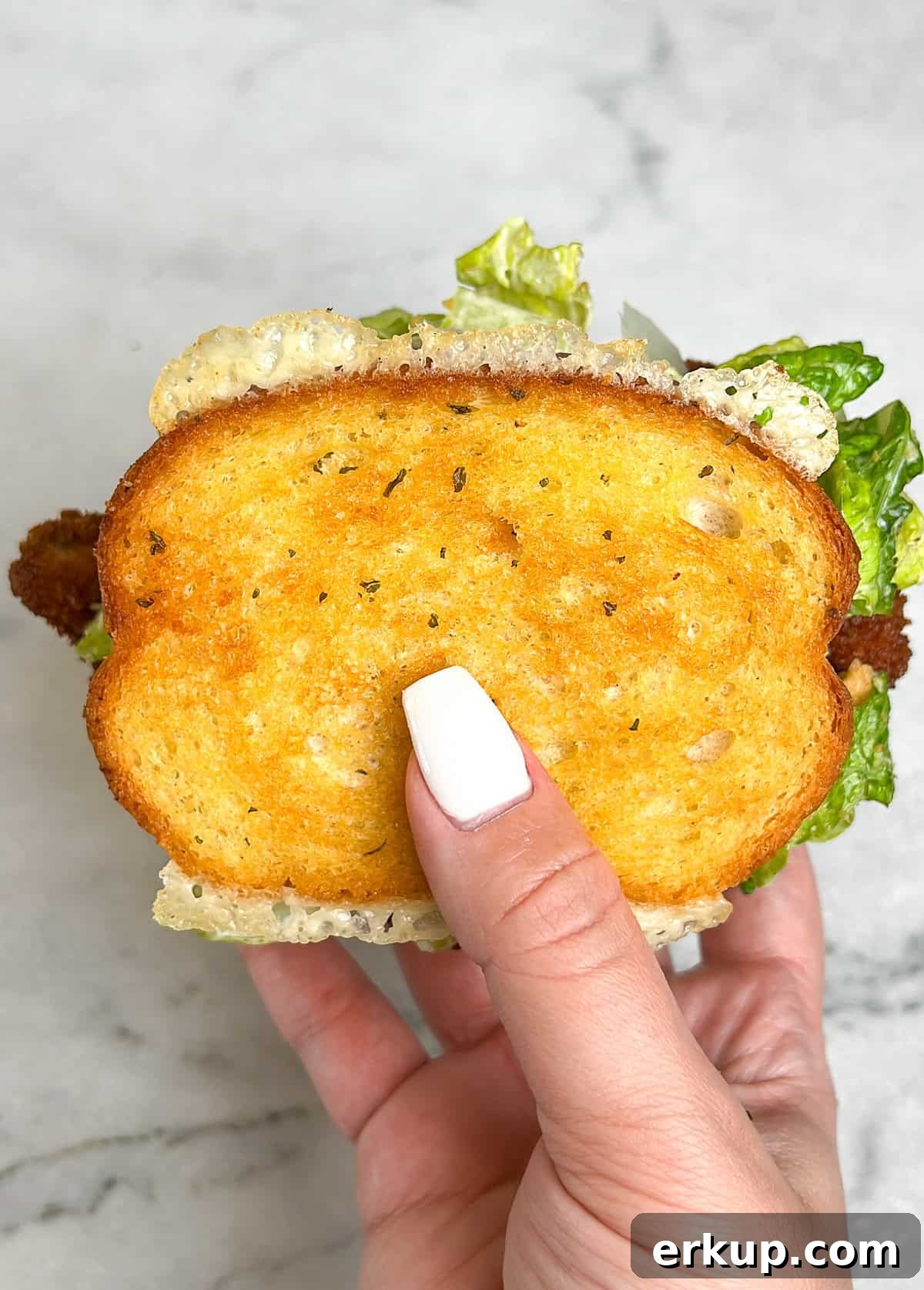 chicken caesar salad sandwich