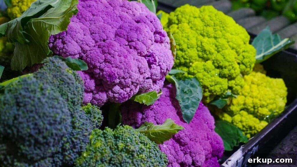 colored cauliflower is a delicious vegetable in November