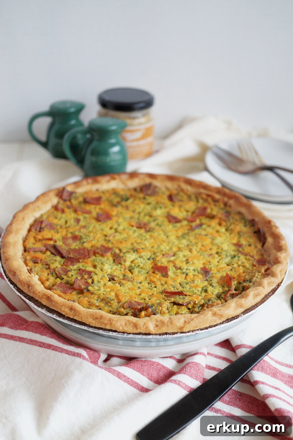 broccoli ham and cheese quiche 