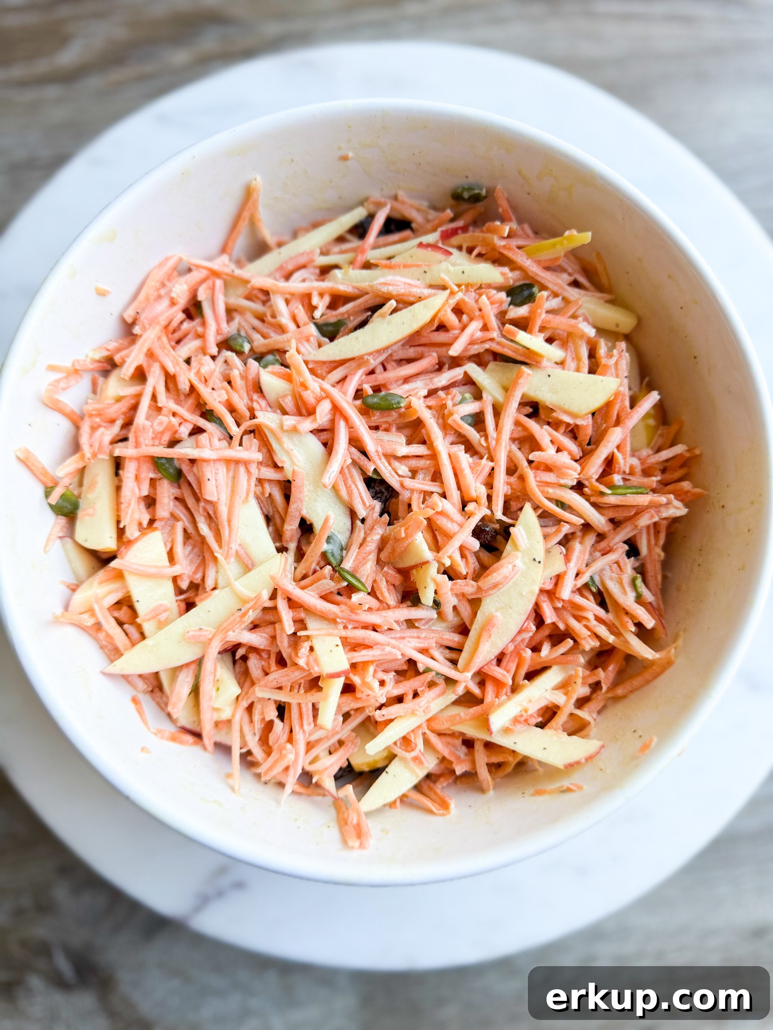 Carrot slaw close-up