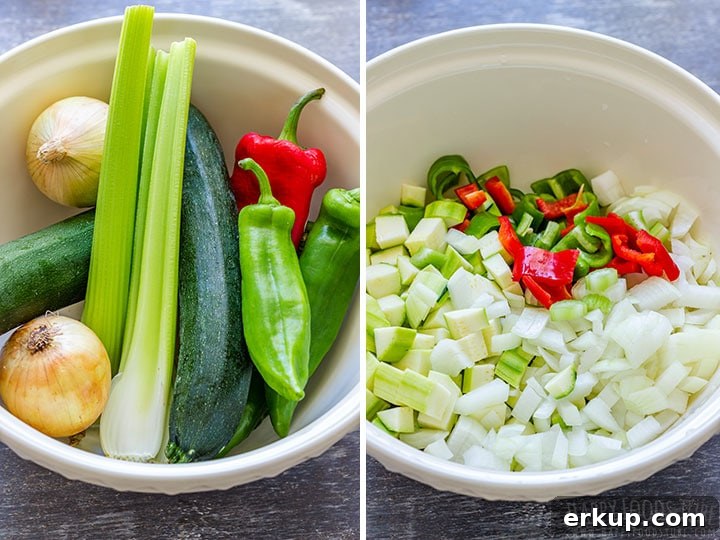 Fresh Vegetables and Chopped Vegetables