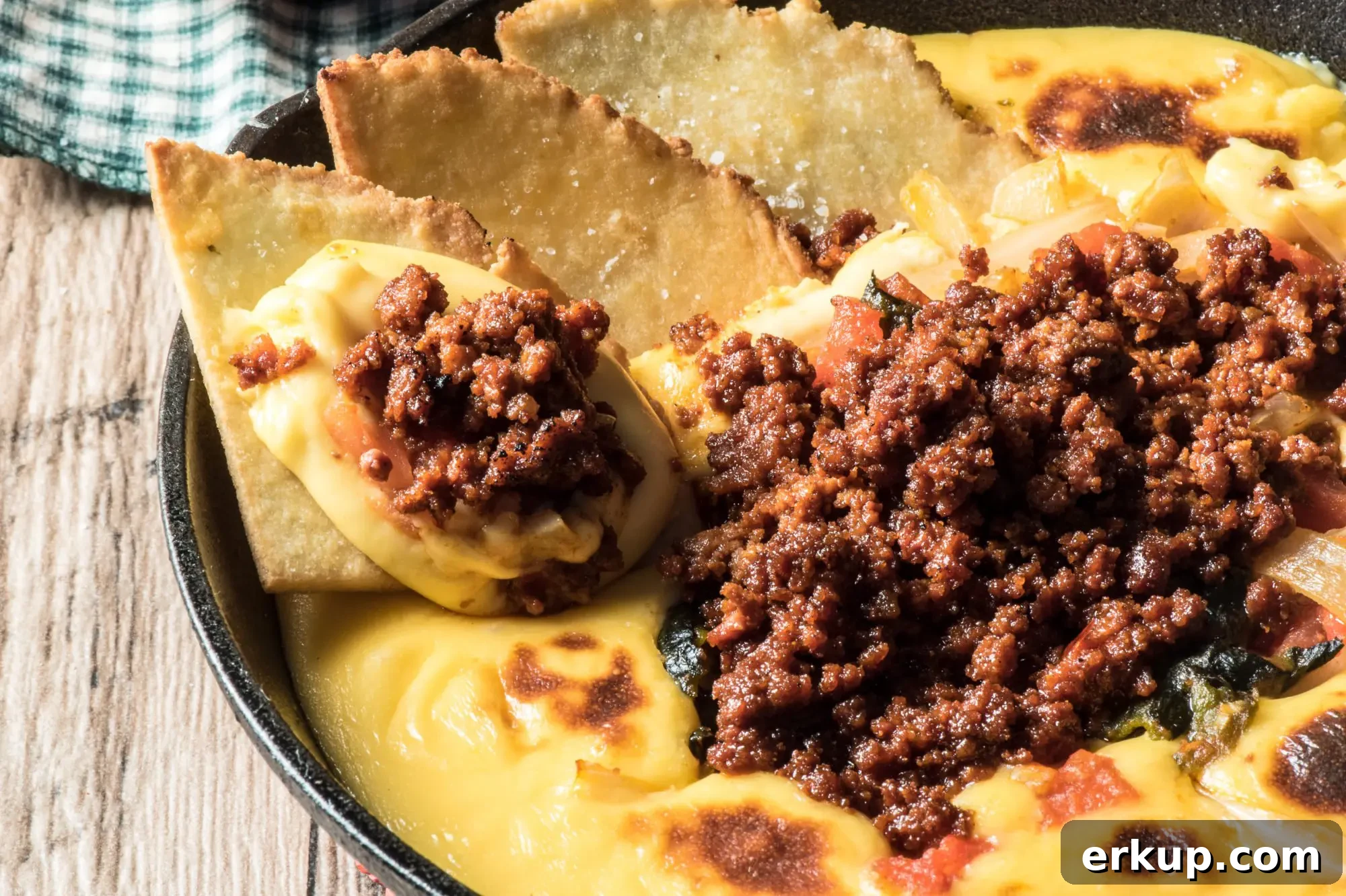 Cheese and chorizo ingredients
