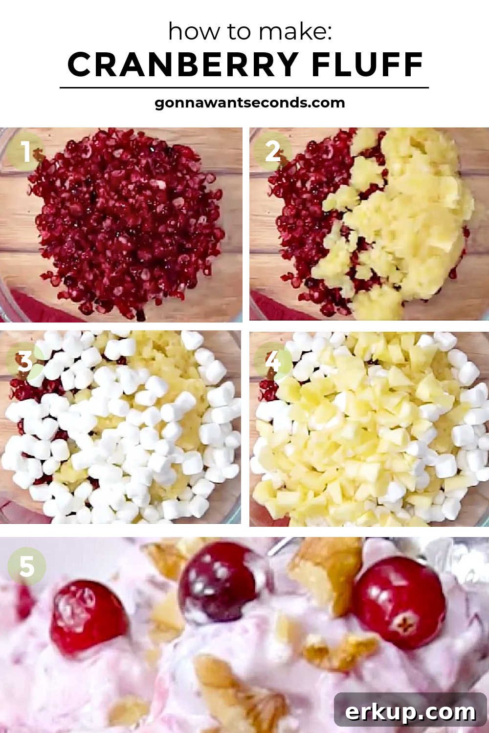 How to make Cranberry Fluff step by step how to make cranberry fluff