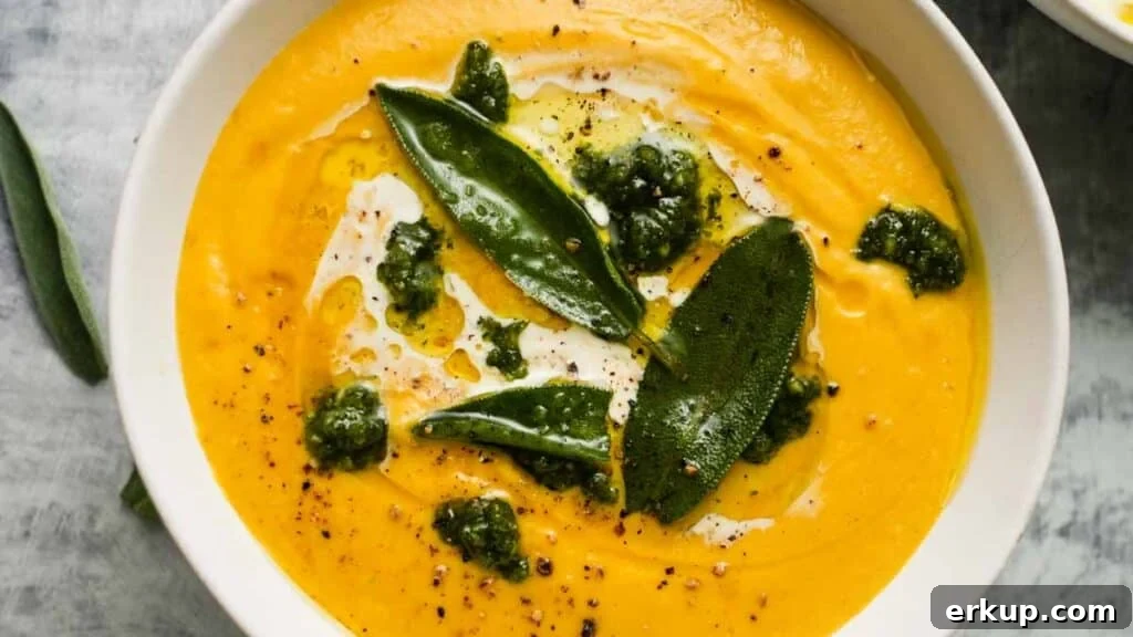 Roasted Pumpkin Soup with Pesto