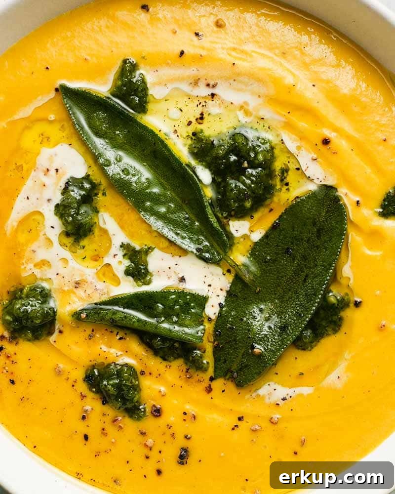 Roasted Pumpkin Soup with Pesto
