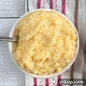serving dish of cheesy grits