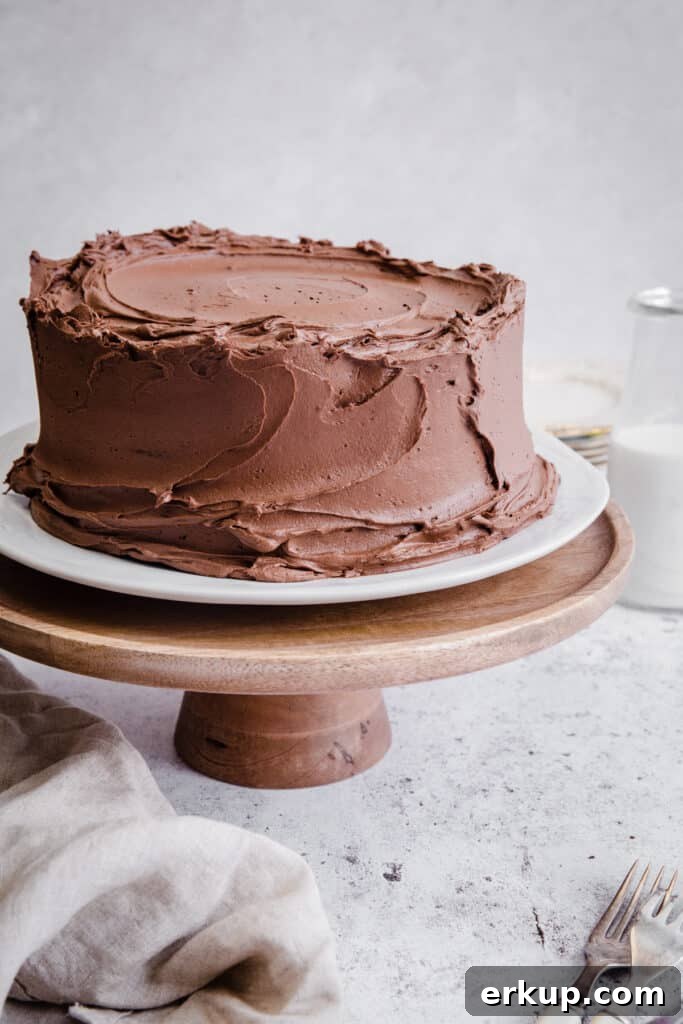 Moist Gluten-Free Chocolate Cake Recipe 4 Gluten Free Chocolate Fudge on a cake stand