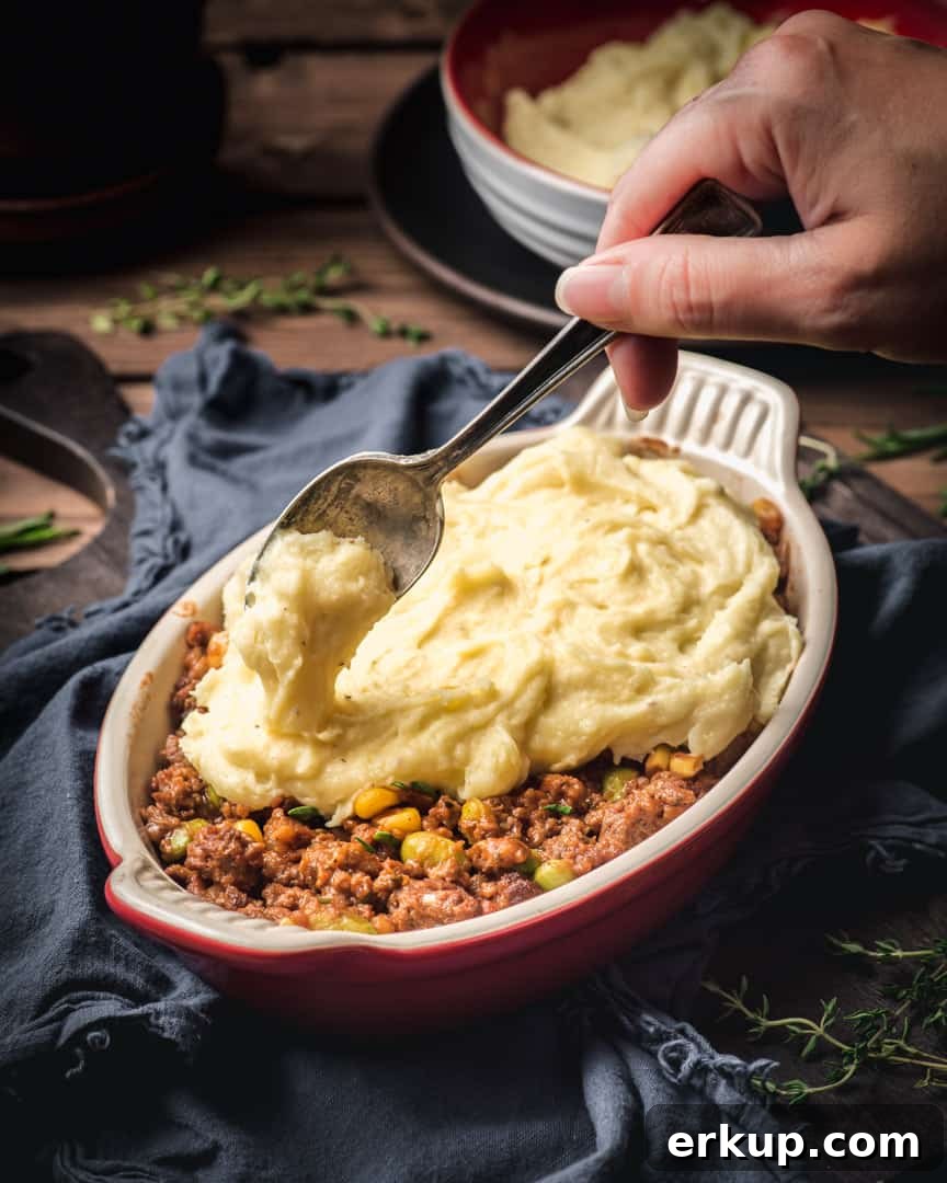 Veal and Beef Shepherd's Pie Recipe 4 Assembly of Shepherd's Pie