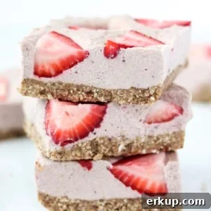Paleo No Bake Strawberry Cheesecake Bars