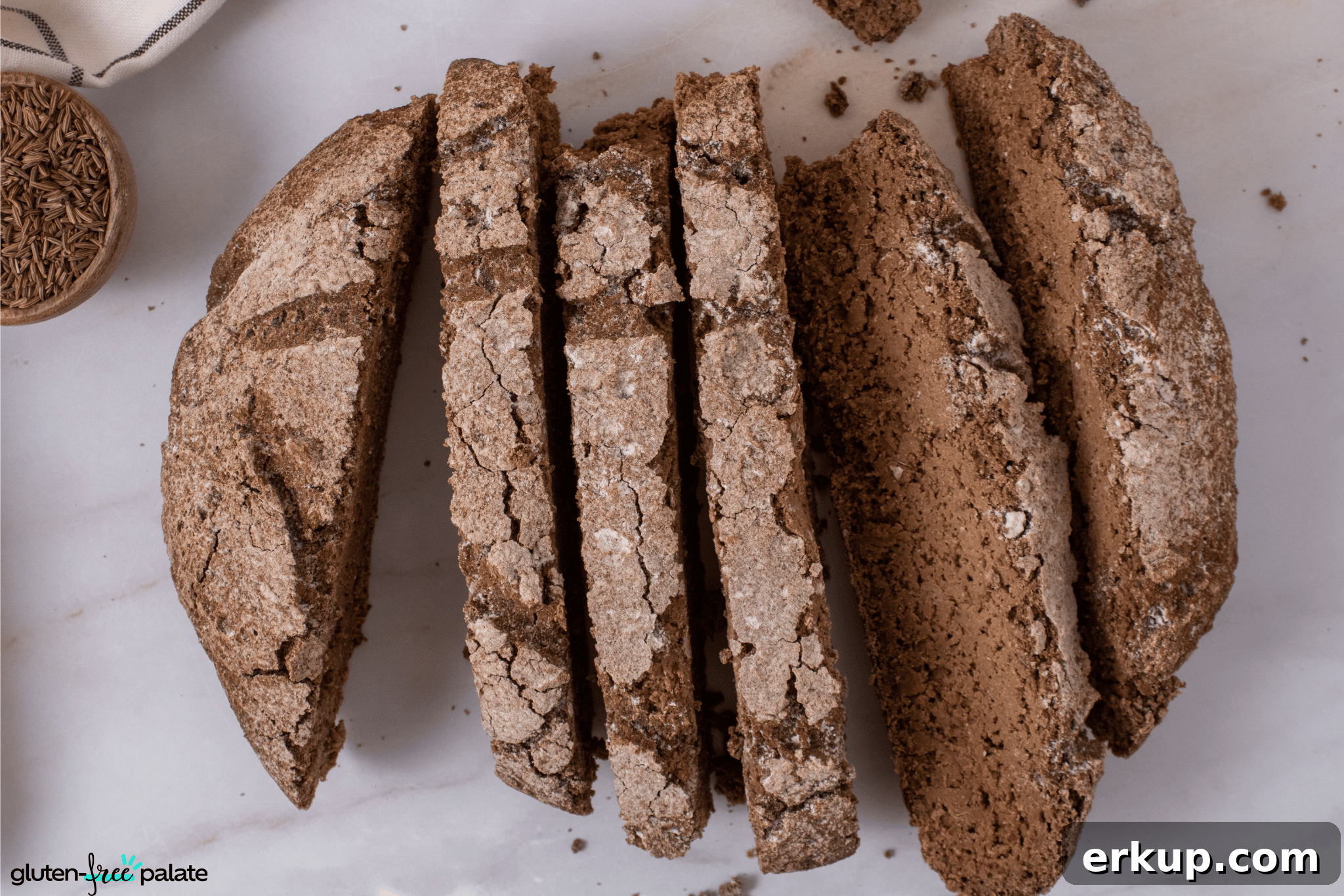 Sliced Gluten-Free Rye Bread.