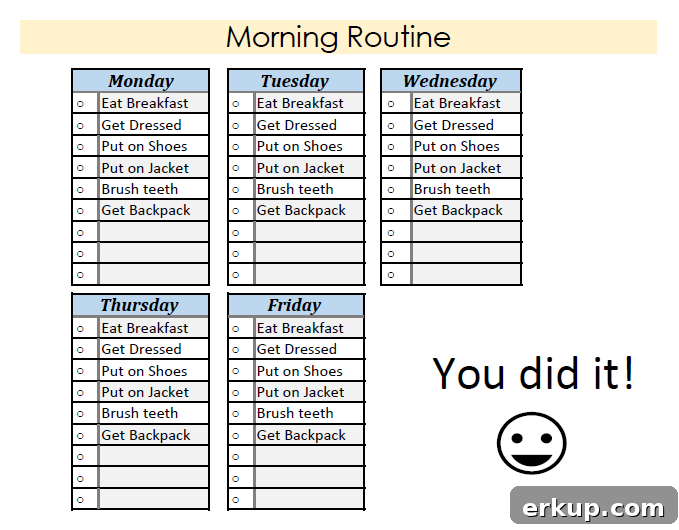 How One Homework Hack Transformed My Grades 6 Morning routine checklist
