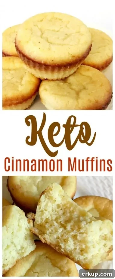 Pin-friendly image of cinnamon muffins