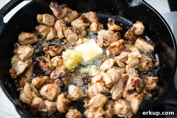 Adding Final Garlic and Butter