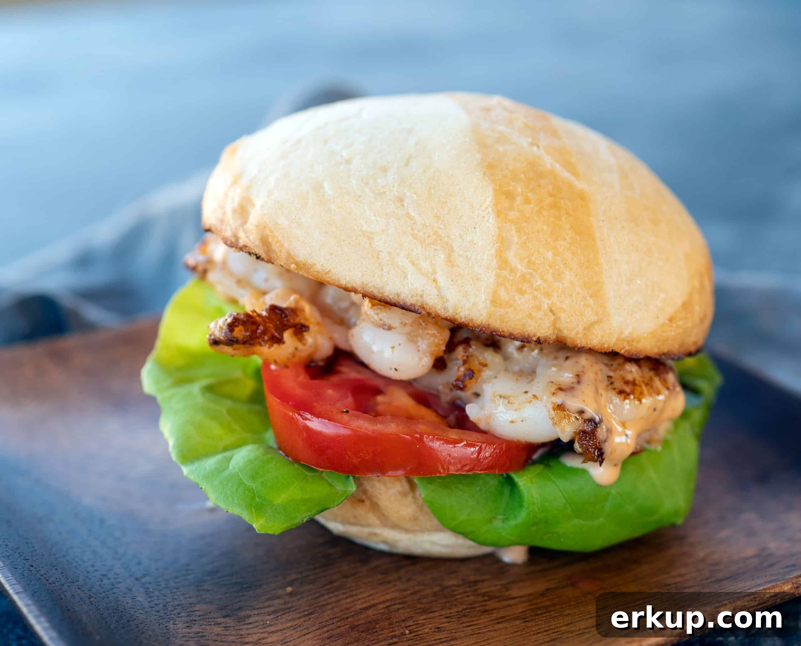 Smashed Shrimp Burger