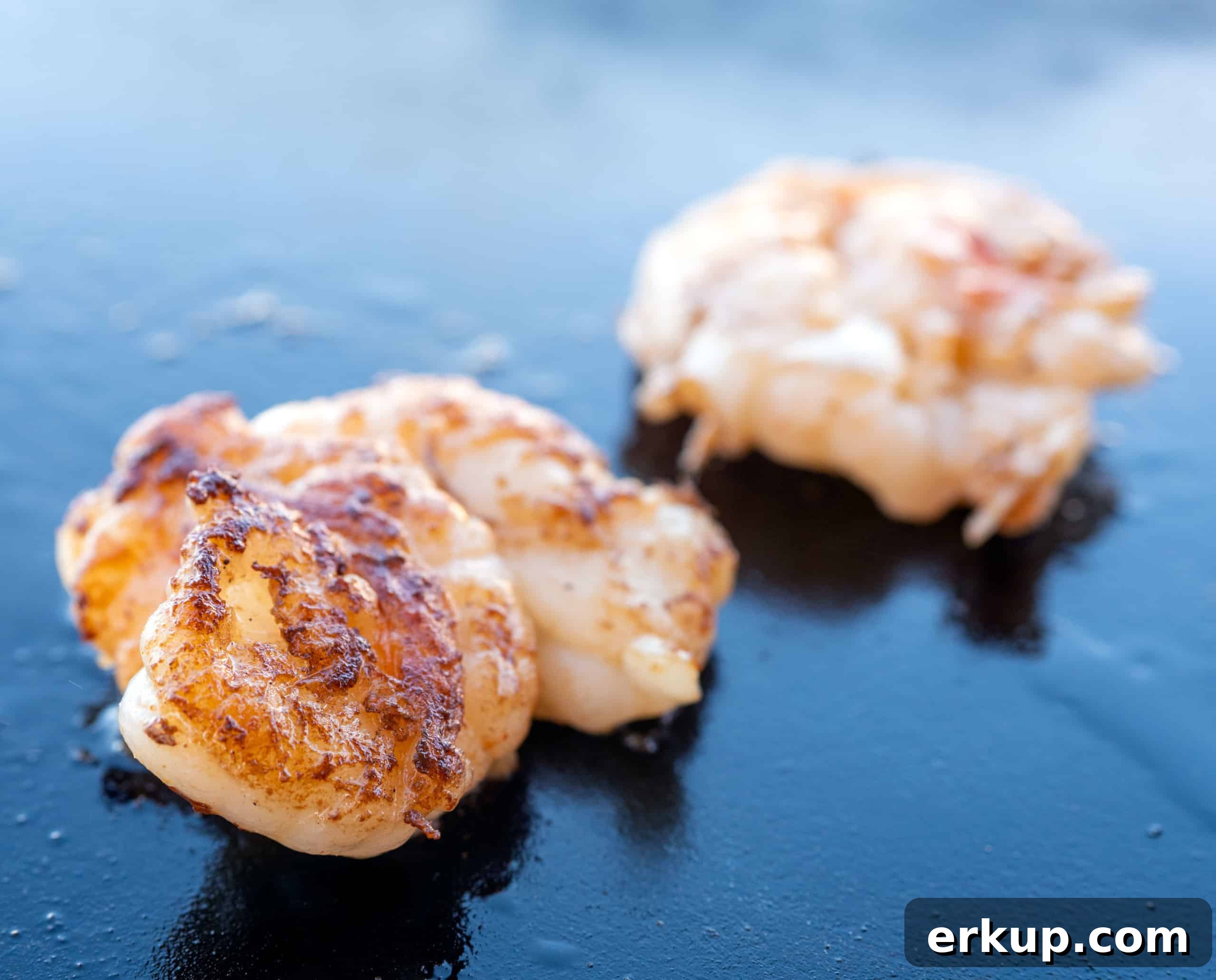 close up of smashed shrimp